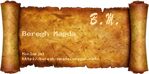 Beregh Magda névjegykártya